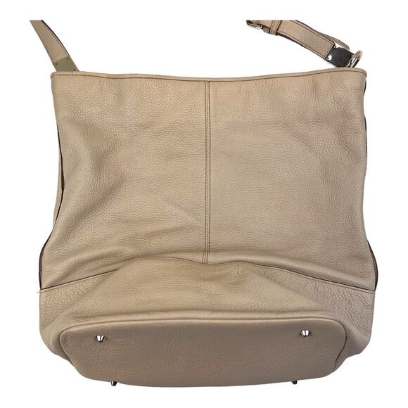 DKNY Nude Crosby Ego Leather Drawstring Large Bucket Bag Purse - Picture 5 of 10